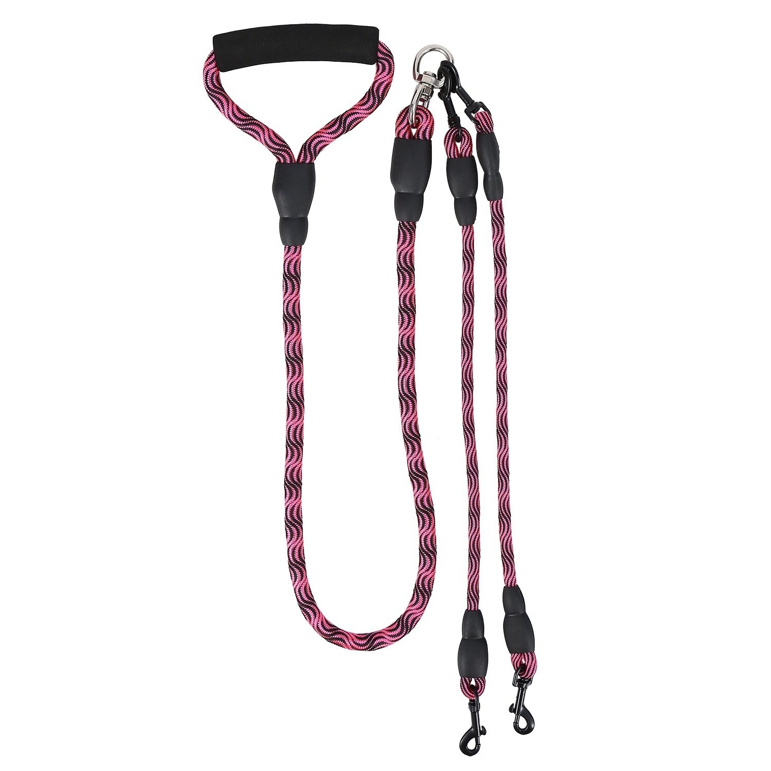 Double Dogs Leash NoTangle Dogs Lead Reflective Dogs Walking Leash w